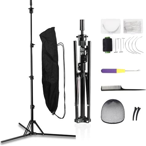 Amazon.com: AIMEI 63 Inch Mannequin Head Stand,Foldable Wig Stand ...