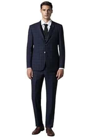 Buy Louis Philippe Men's Polyester Blend Three Piece Suit-Dress Set ...