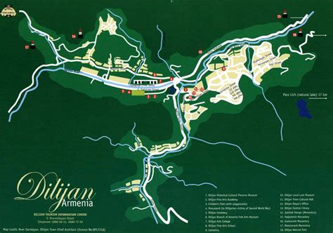 Map Of Dilijan Armenia