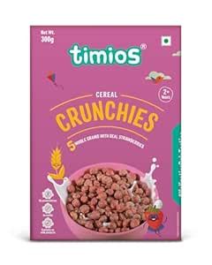 Timios Crunchies Breakfast Cereals | Natural with Real Strawberries ...