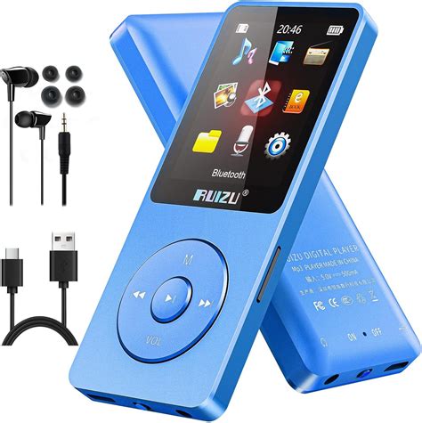 RUIZU 64GB MP3 Player with Bluetooth 5.3, Weight 0.055 lbs, Portable ...