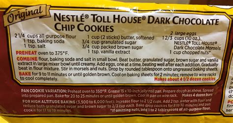 Nestle Toll House Dark Chocolate Chip Cookies | Dark chocolate chip ...