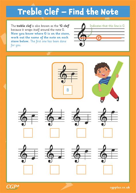 Treble Clef Music Notes - Worksheets Library