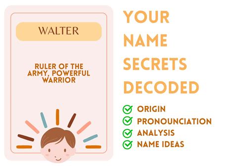 Walter - Boy Name Meaning and Pronunciation