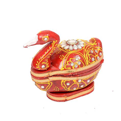 Buy BAISA Wood Kumkum Box (Red) Online at Low Prices in India - Amazon.in