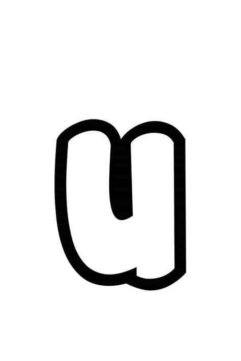 Free Printable Lowercase U Bubble Letter Stencil