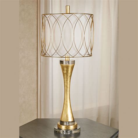 Amare Gold Table Lamp with Double Shade