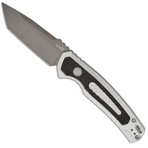 Kershaw Launch 16 Auto Raw Aluminum Handle w/ Trac-Tec Inlays Gray M4 ...