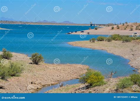 View of Lake Pleasant in Lake Pleasant Regional Park, Sonoran Desert ...