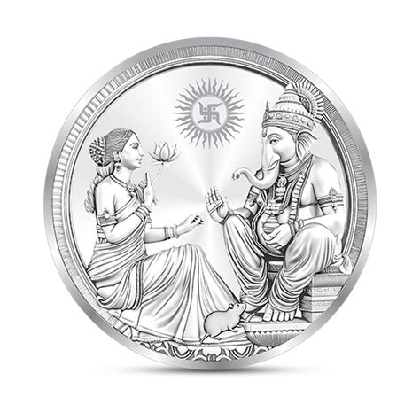 Precious Moments - Buy BIS Hallmarked Laxmi Ganesh ji 999 Pure Silver Coin