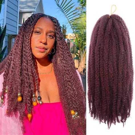 Marley Twist With Color Springy Afro Twist Braiding Hair Kinky Curly