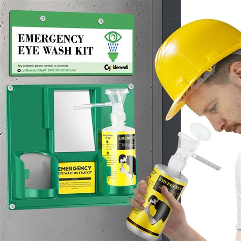 CGOLDENWALL Upgraded Portable Eye Wash Station OSHA Approved Emergency ...