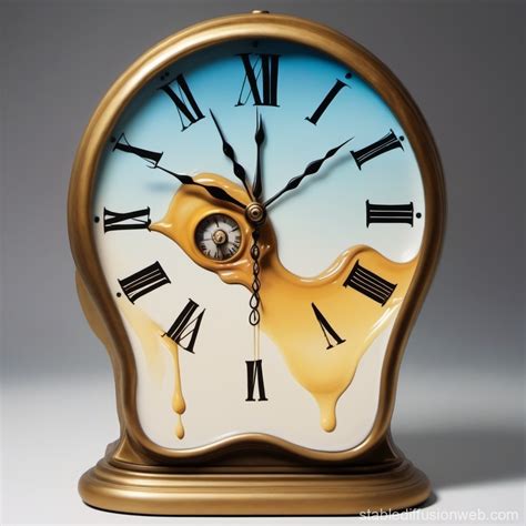 Melting Clock Dali-Inspired Artwork | Stable Diffusion Online