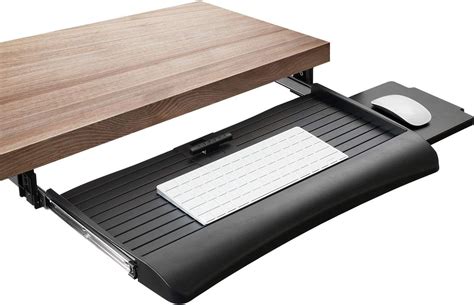 Mount-It Keyboard Drawer Under Desk with Mouse Platform, Easy-Glide ...