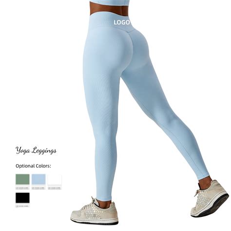 High Waist Seamless Active-Wear Scrunch Fast Dry Women Yoga Clothes ...