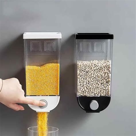Wall Mounted Cereal Dispenser Tank Grain Dry Food Container (1500ML ...