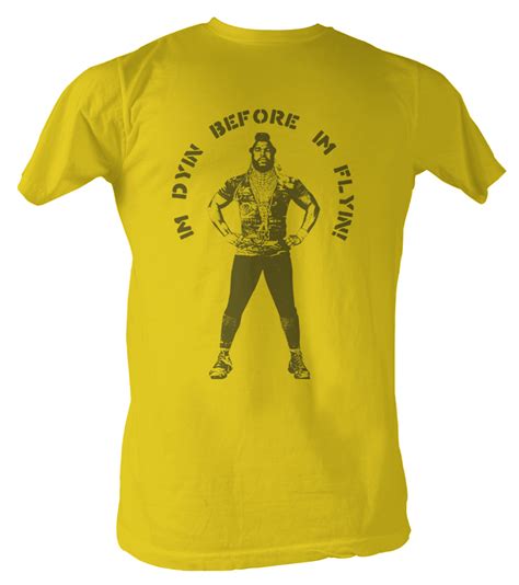 Mr. T T-Shirt - Flyin A-Team Adult Gold Tee Shirt - Mr. T Shirts