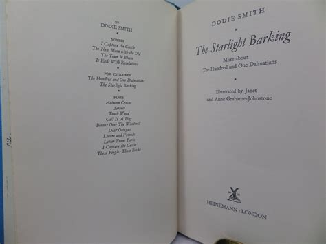 THE STARLIGHT BARKING BY DODIE SMITH 1967 FIRST EDITION – MFR Rare Books