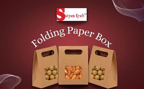 SATYAM KRAFT 30 Pcs Brown Window Folding Paper Gift Boxes for Festive ...