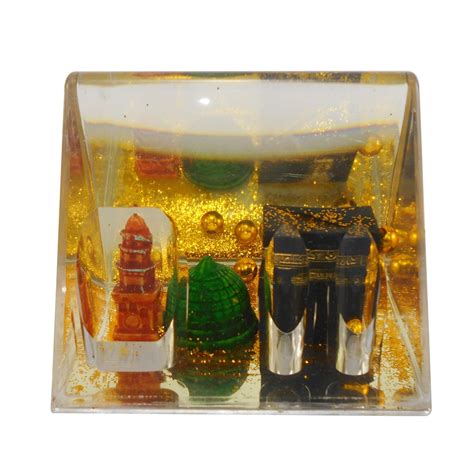 Mecca Madina Plastic Ajmer Sharif Miniature Kaaba in Water / Two Pen ...