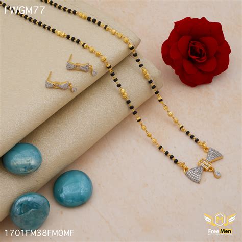 Freemen One Line Modish Diamond Mangalsutra - FWGM77 – Freemen®
