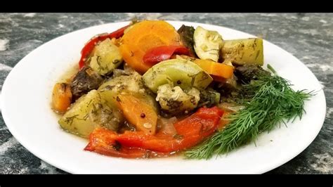 Мясо с овощами. Кабачки с мясом и овощами в духовке. Овощное рагу. Ужин ...