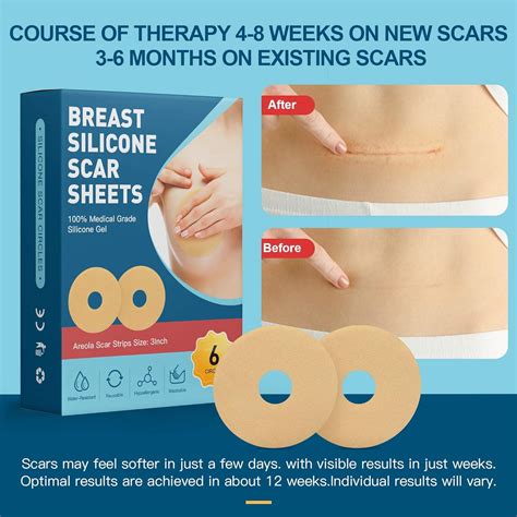 Silicone Scar Sheets for Breast - 6 Pack, Post-Surgery Supplies for Scar Treatment | Buy Now ...