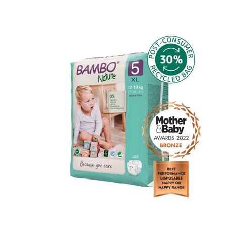Buy BAMBO NATURE TAPE DIAPERS WITH WETNESS INDICATOR 22 PIECES - XL ...