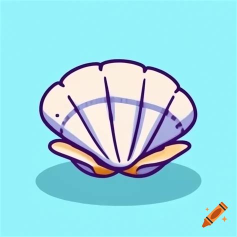 Shells in watercolor and ink sketch in Carl Larsson style on Craiyon