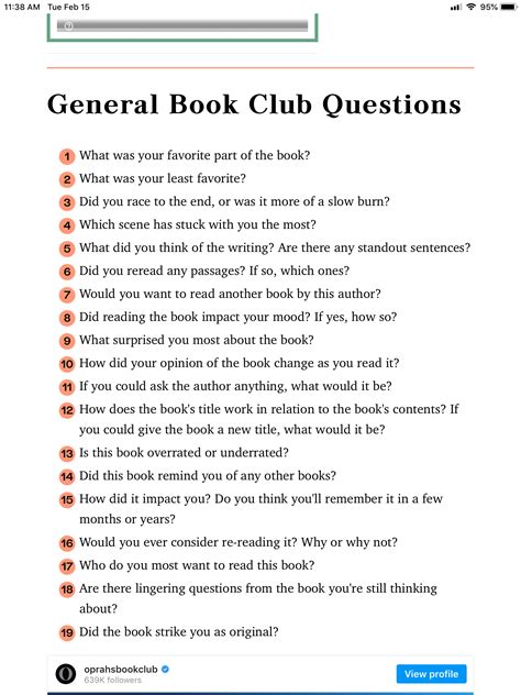 Best 13 Thought-Provoking Book Club Questions that Work for Any Book ...