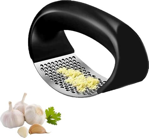 Garlic Press, Stainless Steel Garlic Press, Rocker Metal Garlic Mincer ...