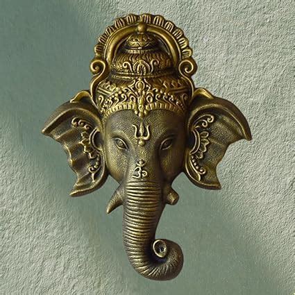 Shawshank 3 Feet Ganesha Face Wall Hanging Mural Showpiece for Home ...