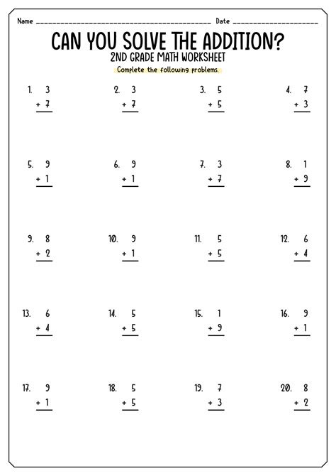 14 Math Worksheets For 2nd Graders - Free PDF at worksheeto.com ...