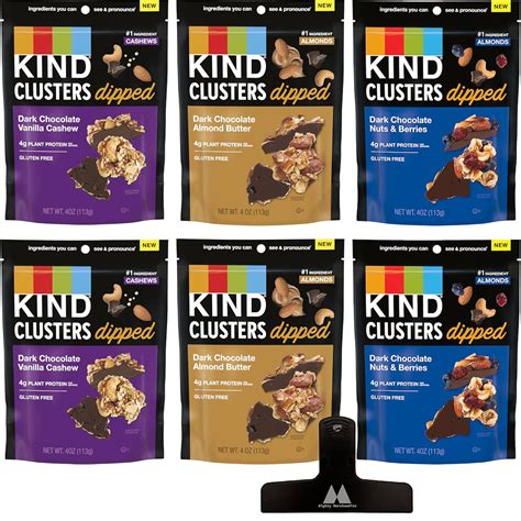 Amazon.com: Kind Clusters Dipped Variety Pack - 4 Ounces Each - Dark ...