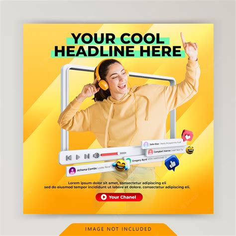 Youtube like and subscribe promotion | Premium PSD