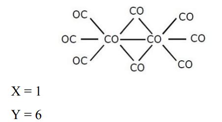 In the cobalt-carbonyl complex: [ Co 2( CO )8], number of Co-Co bonds ...