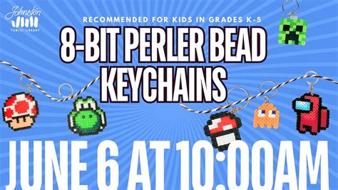 8-Bit Perler Bead Keychains, 6700 Merle Hay Rd, Johnston, IA, United ...