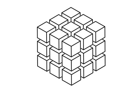 cube 3d combination puzzle isolated on white background 10258127 Vector ...