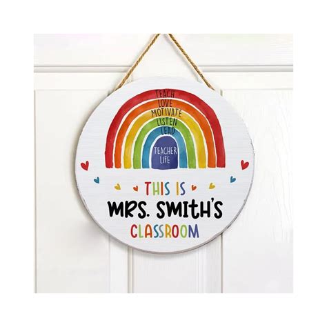 Buy Personalized Custom Teacher Door Sign Teacher Love Movate Listen ...