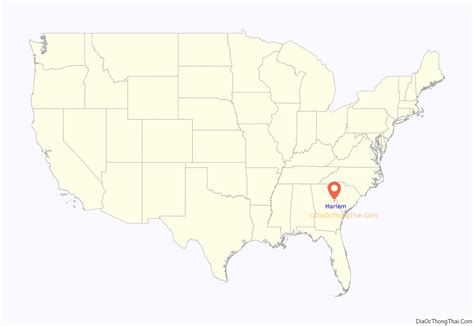 Map of Harlem city, Georgia - Thong Thai Real