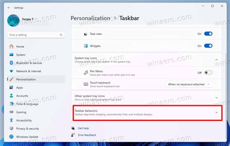 Image result for Taskbar Behavior Windows 11