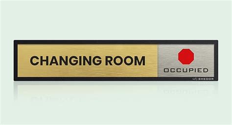 SMEDOR® "YOUR NAME IN/OUT" Professional sliding sign board - on-door ...