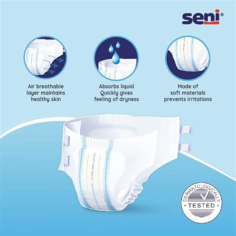 Seni Breathable Adult Diapers - 10 Pieces (Medium) – BrandGodam2022
