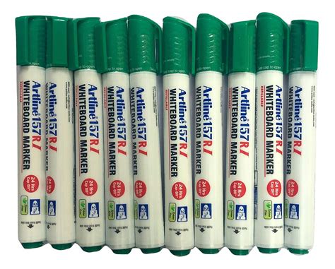 Artline WhiteBoard Marker 157 R I Green Pack 10 (Set of 10, Green ...