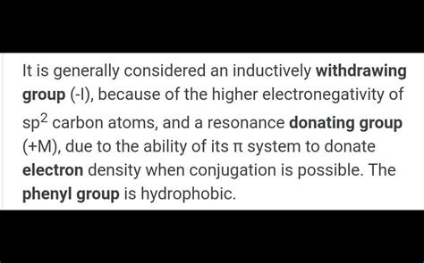 I am confused that phenyl group has which effect +r or -i if cooh group ...