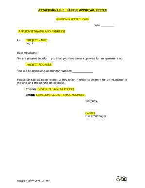 47+ Free Editable Approval Letter Templates in MS Word [DOC] | pdfFiller