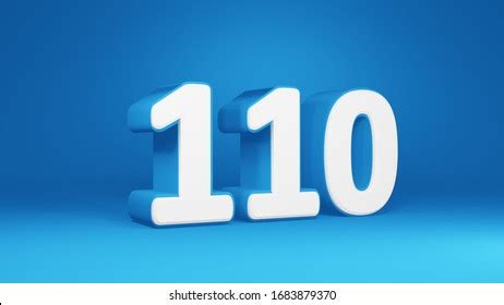 3D Number 110 one hundred ten lively colours Stock Photo - Alamy