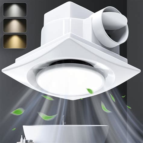 Amazon.com: Bathroom Exhaust Fan with Light, Upgraded Bathroom Fan with ...