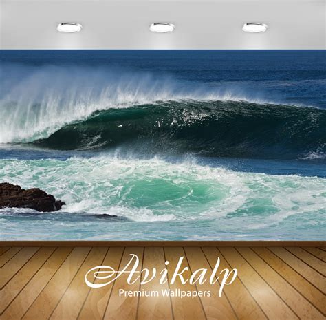 Avikalp Exclusive Awi6677 Wave Splashing On The Rock Nature Full HD Wa ...