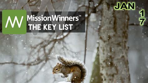 Key List™ Friday Jan 17 2025 - Mission Winners